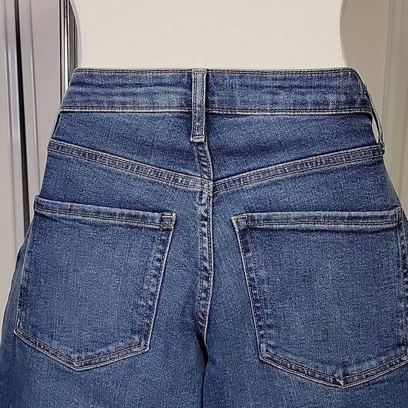 Old Navy extra stretch high rise curvy OG straight blue jeans size 0 NWT - Picture 5 of 10